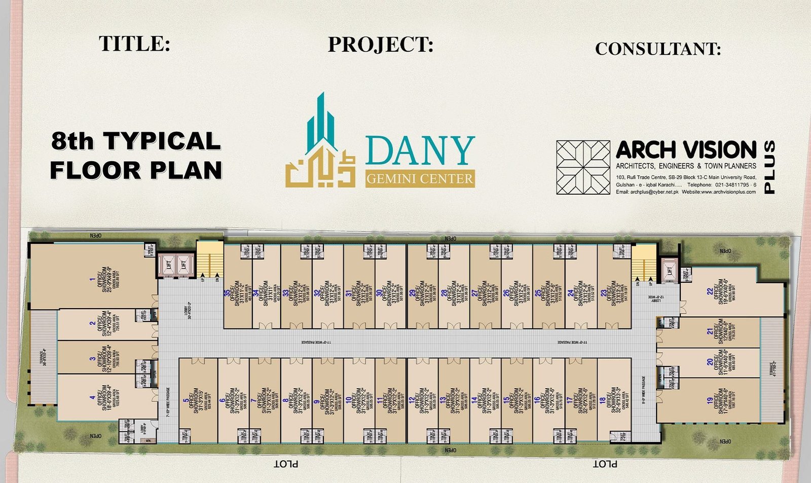 Dany Gemini Center 8th floor plan