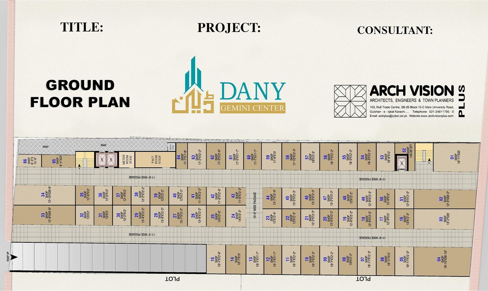 Dany Gemini Center ground floor plan